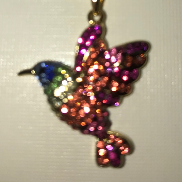 Genuine crystal hummingbird necklace - Picture 2 of 4
